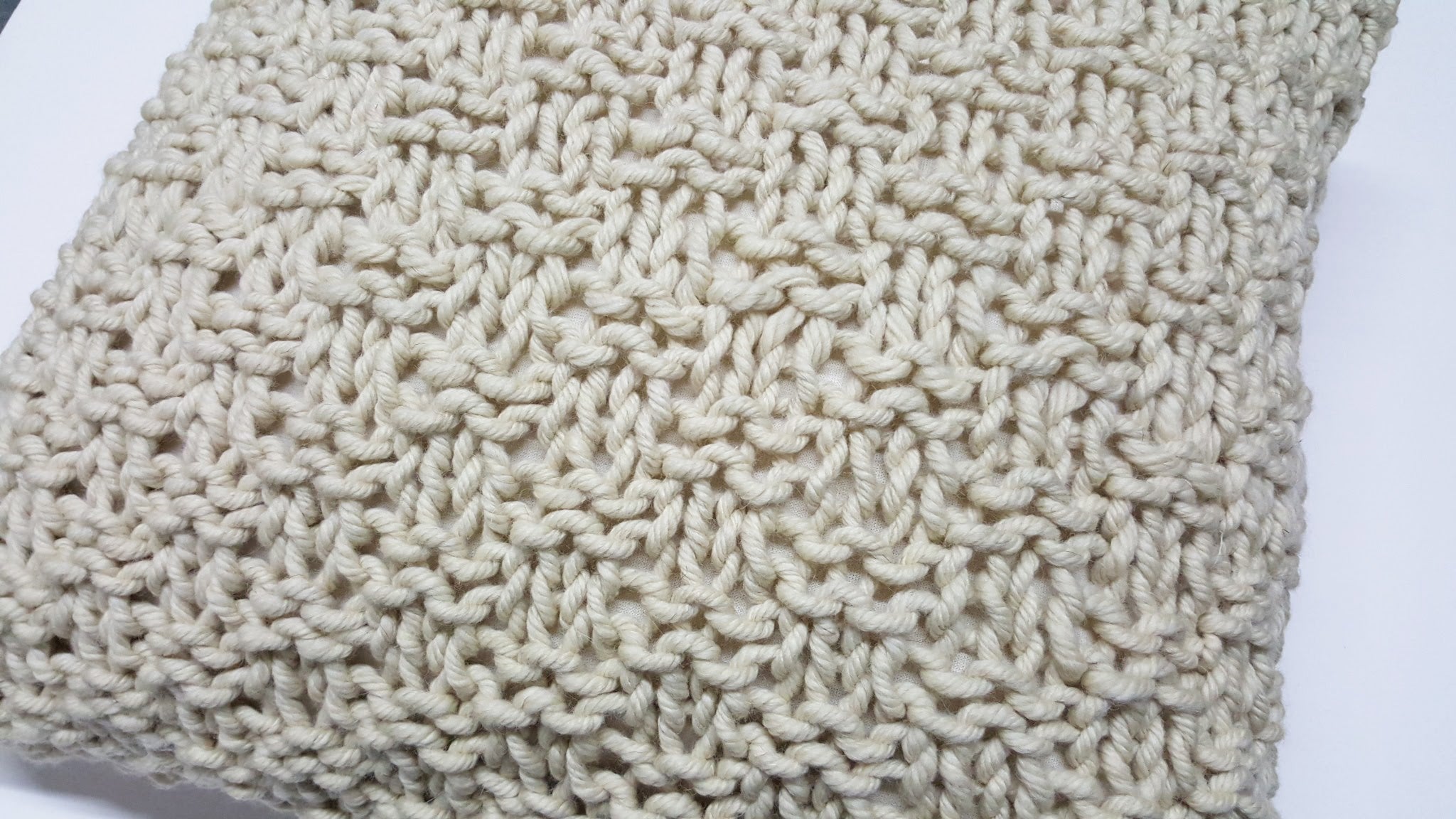 Twisted Wool Knit Accent Pillow