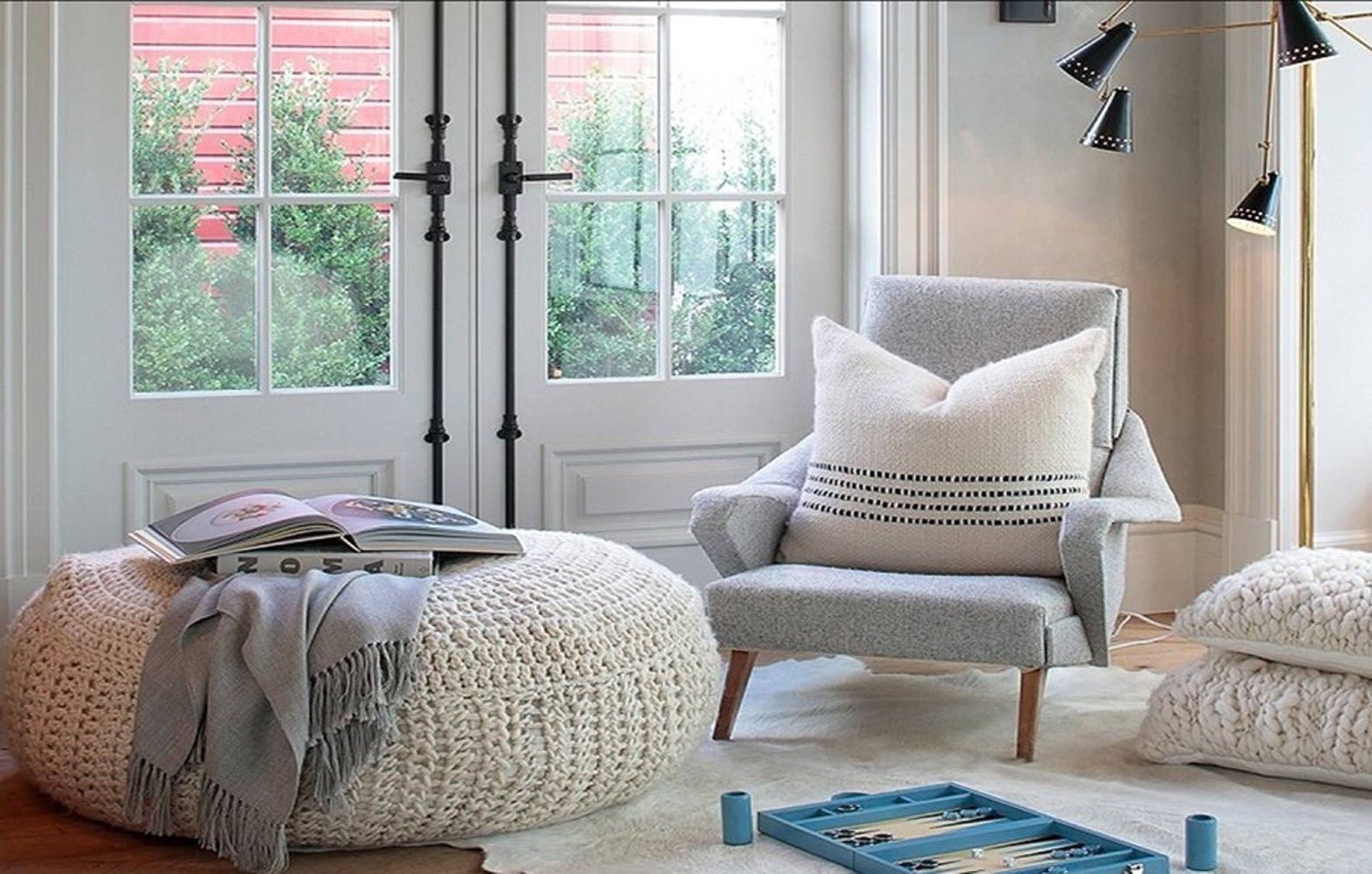Natural Striped Decorative Pillow - Image 3