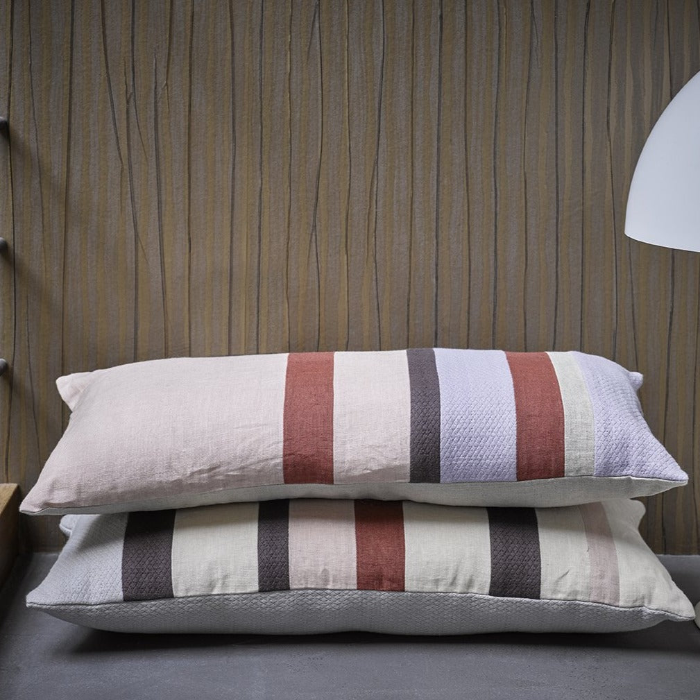 Linen striped lumbar pillow - Image 2